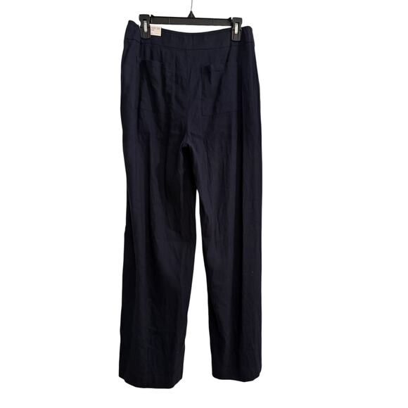 Chico's Navy Wide Leg Linen Pants Pull On Plus 1.5R (10)  NWT Stretch - Picture 9 of 9